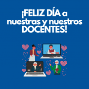 Imagen para desearle un feliz día a nuestras y nuestros docentes