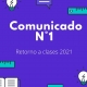 Comunicado: Retorno a clases 2021