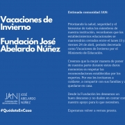 Comunicado sobre las vacaciones de invierno